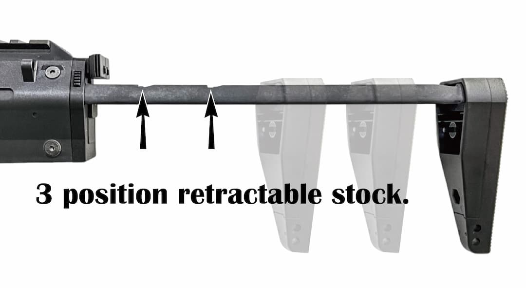 三段是可調節槍托